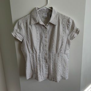 Fitted White Button-Up